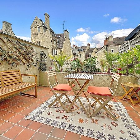 Studio Avec Terrasse - Centre Historique Apartment ก็อง ภายนอก รูปภาพ